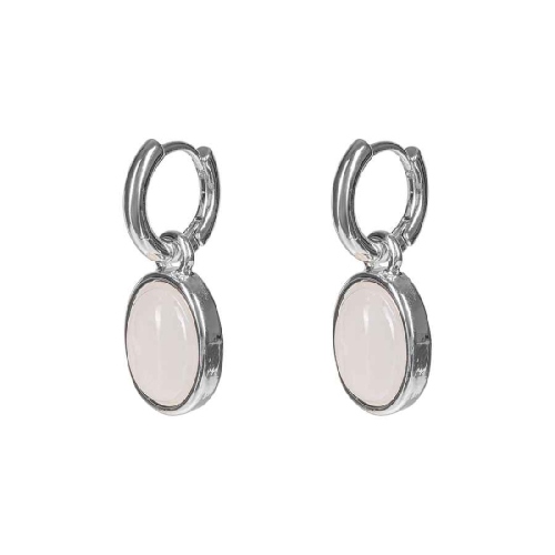 Серьги ROSE QUARTZ Fiore Luna *LE1202 R/S