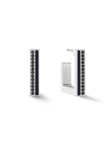 Фото Серьги Black-Silver Coeur de Lion 0133/21-1317