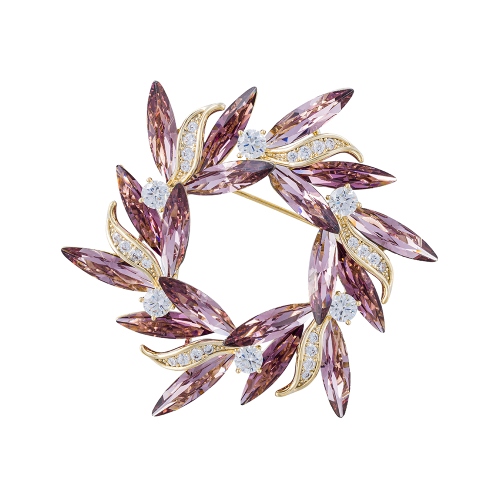 Брошь ВЕНЕЦ Zircon+crystal