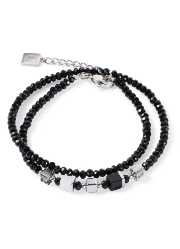 Фото Браслет 2в1 Joyful Colours Update silver-black Coeur de Lion 4464/30-1300