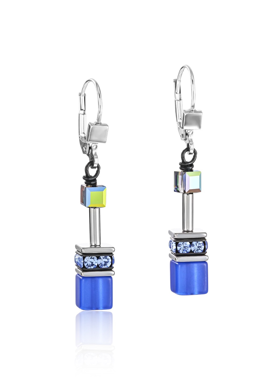 Серьги GeoCUBE cobalt blue Coeur de Lion 4014/20-0712