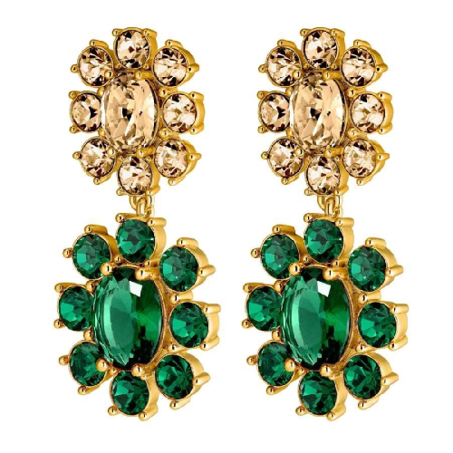 Фото Серьги LINA SG EMERALD GREEN/GOLDEN Dyrberg Kern 450073