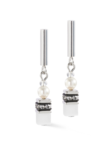 Фото Серьги Mini Fusion Pearls silver-white Coeur de Lion 4087/21-1417