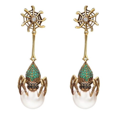 Фото Серьги Ragno Art Nouveau piccolo Fiore di Firenze OR2210-2 SMERALDO