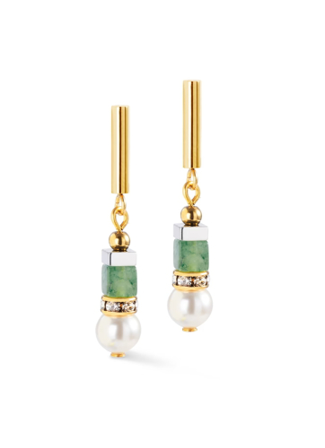 Фото Серьги Fusion Offset gold green Coeur de Lion 4354/21-0500