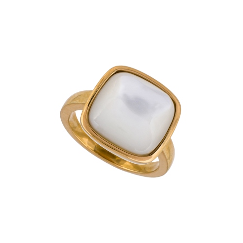 Кольцо Куб SHELL WHITE Fiore Luna *KR02914-2/8 BW/G