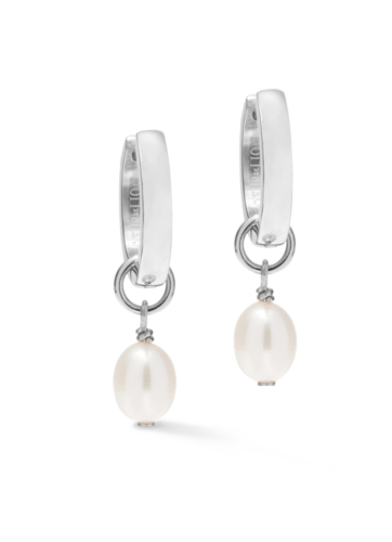 Серьги Cosmic Pearls soft silver Coeur de Lion 1135/21-1522