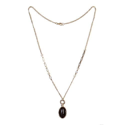 Колье COFFE AGATE Fiore Luna LN5153 BR/G