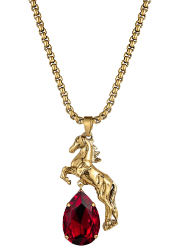 Фото Колье "Лошади" Claudio Canzian CC00205819 gold/red