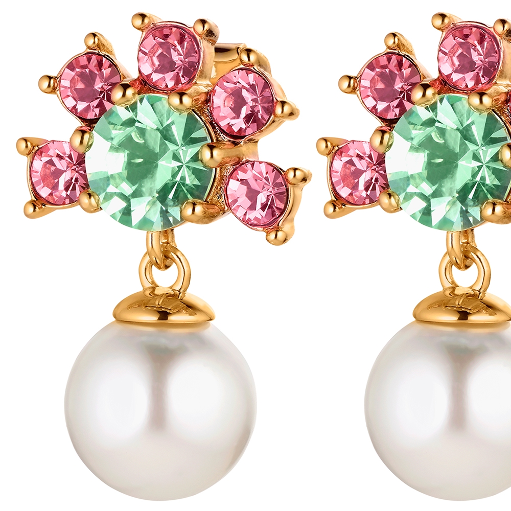 Серьги VERONICA SG ROSE/GREEN Dyrberg Kern 420026