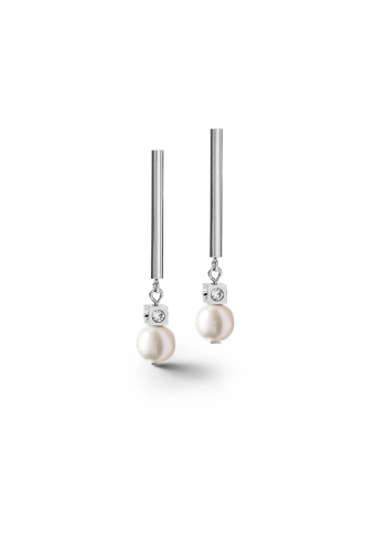 Фото Серьги Asymmetry White-Silver Coeur de Lion 1102/21-1417