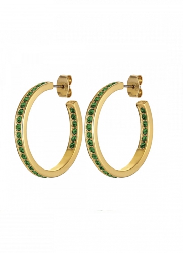 JUSTINA SG EMERALD GREEN серьги 430109