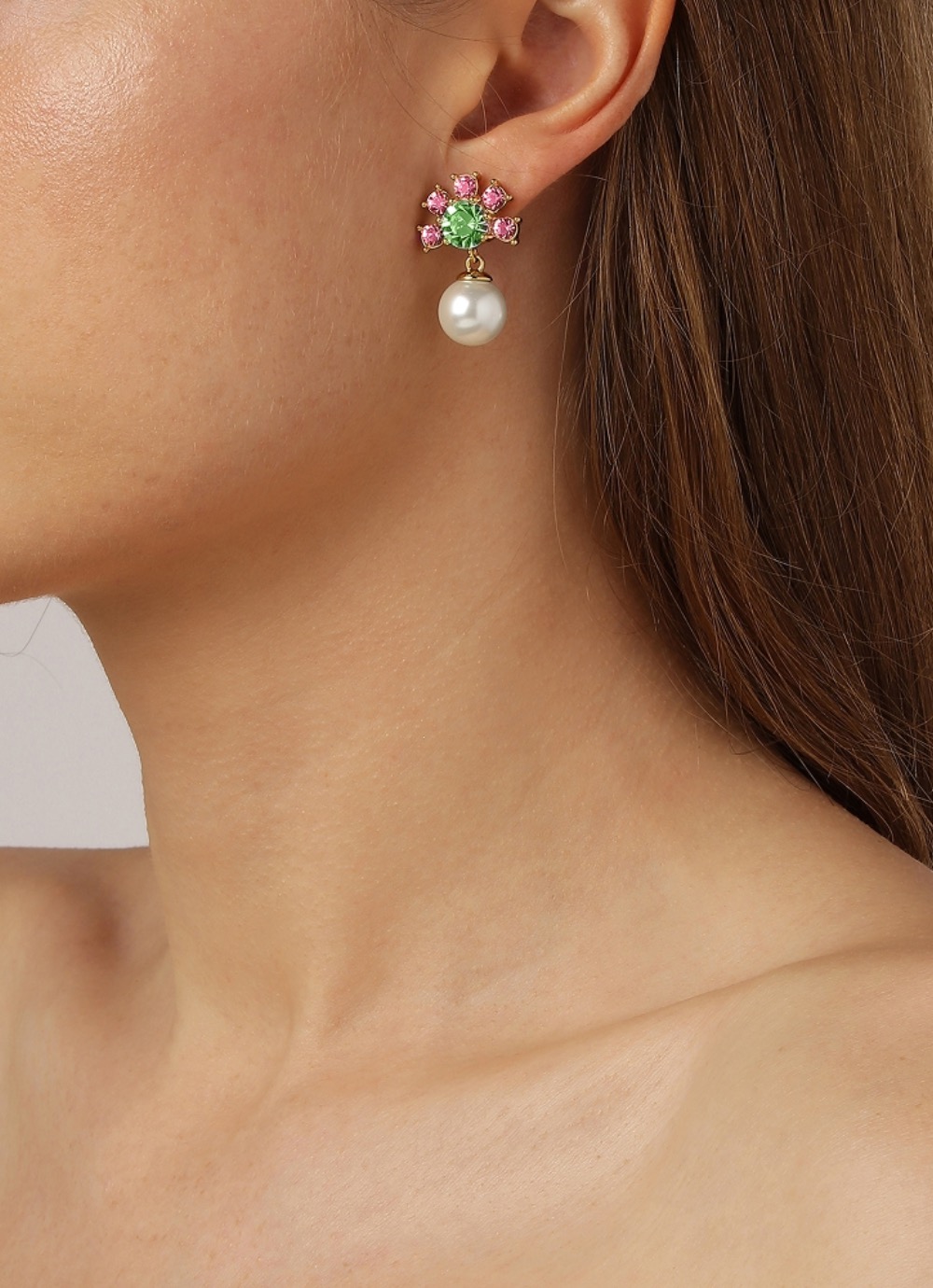 Серьги VERONICA SG ROSE/GREEN Dyrberg Kern 420026