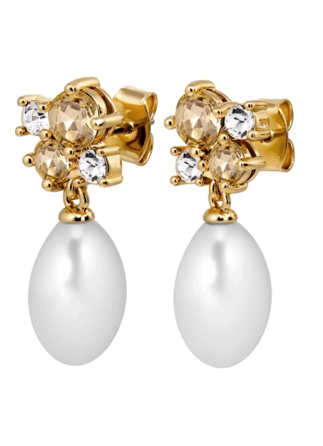 Серьги PETUN SG GOLDEN / WHITE PEARL