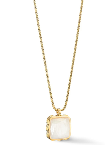 Фото Колье Amulet Spikes Square Jade gold-white Coeur de Lion 1200/10-1416