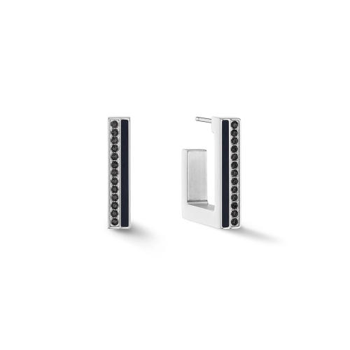 Фото Серьги Black-Silver Coeur de Lion 0133/21-1317