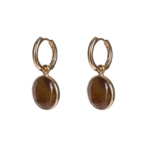 Серьги COFFE AGATE Fiore Luna LE1117 BR/G