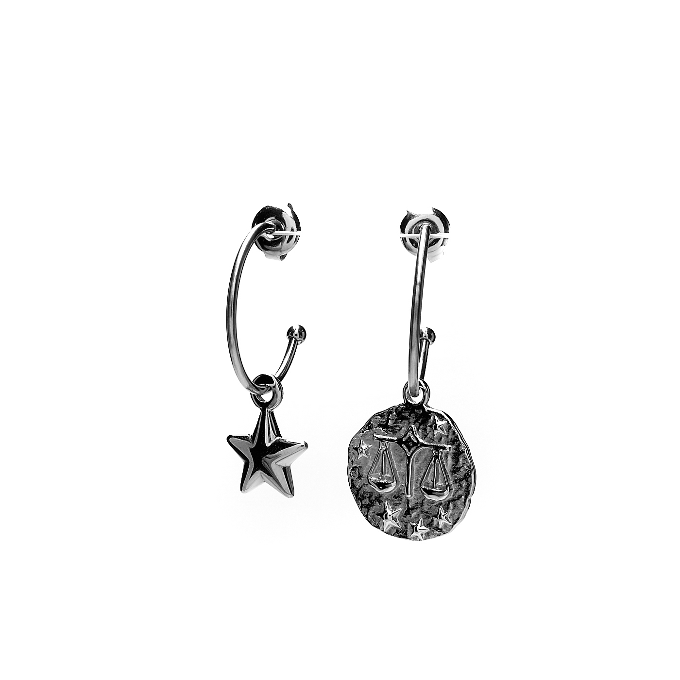 Фото Серьги Moon Paris Ikita асимметричные созвездие Весы MIK-1902-016