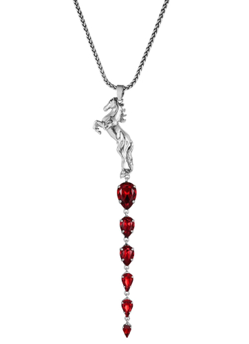 Фото Колье "Лошади" Claudio Canzian CC00205821 silver/red