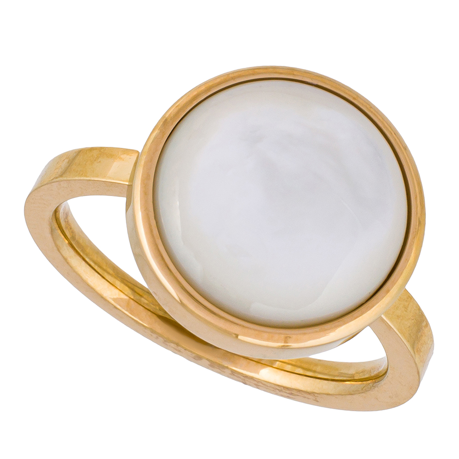 Фото Кольцо Сфера SHELL WHITE Art Deco Fiore Luna KR02913-2/8 BW/G