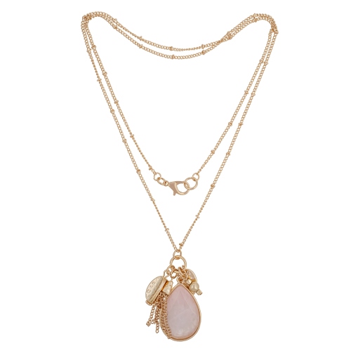 Колье ROSE QUARTZ Fiore Luna LN5125 R/RG