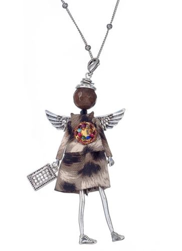 Фото Подвеска Miamelie кукла Сабина с крыльями в коричневом