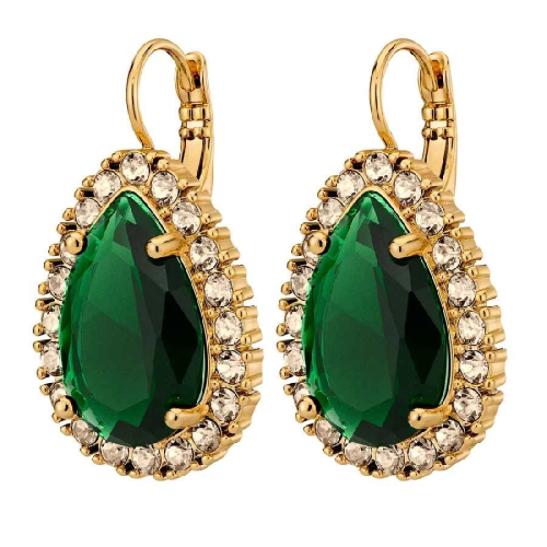 Фото Серьги FIORA SG EMERALD GREEN/GOLDEN Dyrberg Kern 450076