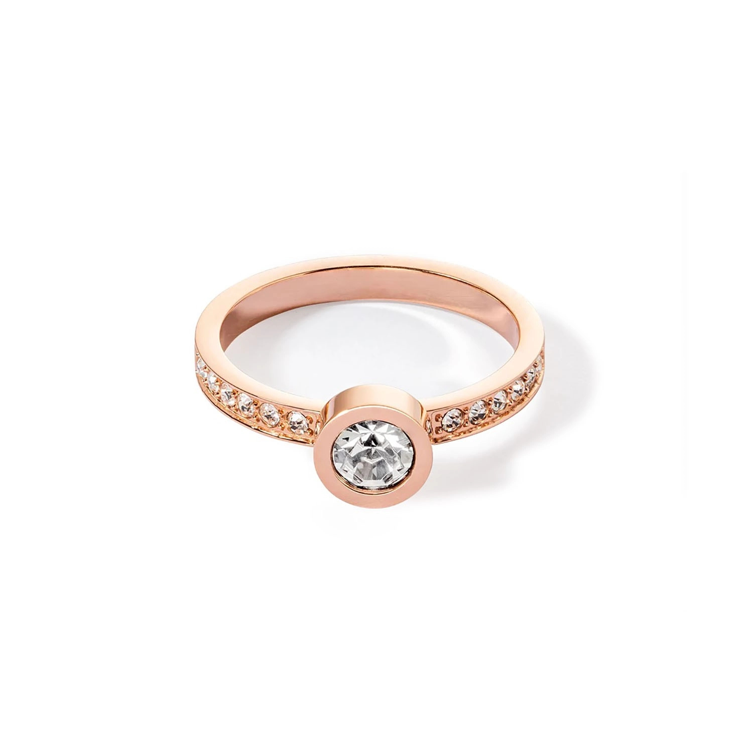 Фото Кольцо Crystal-Rose gold Coeur de Lion 0228/40-1822 58