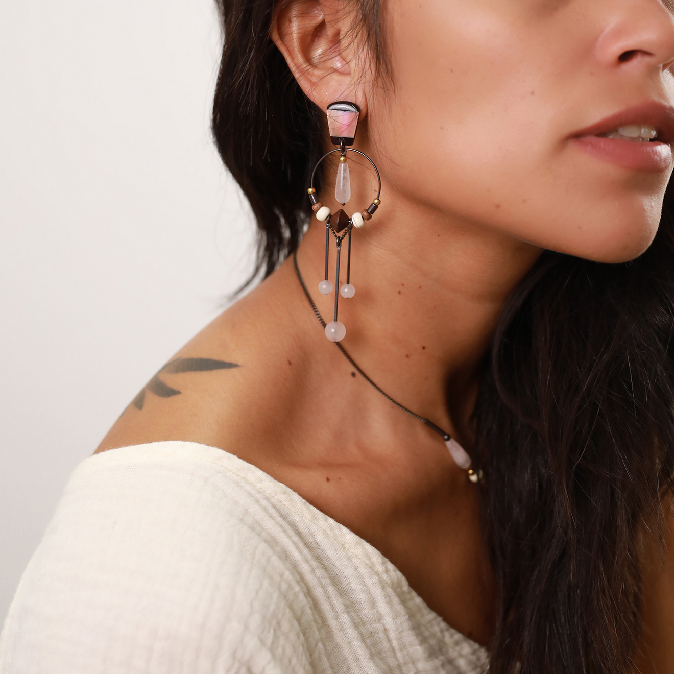 Фото Серьги Choco rose Nature Bijoux 12-77200