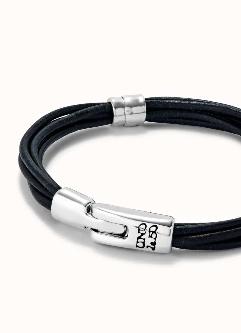 Кожаный браслет Ser Natural с серебром UNOde50 PUL2492NGRMTLXL