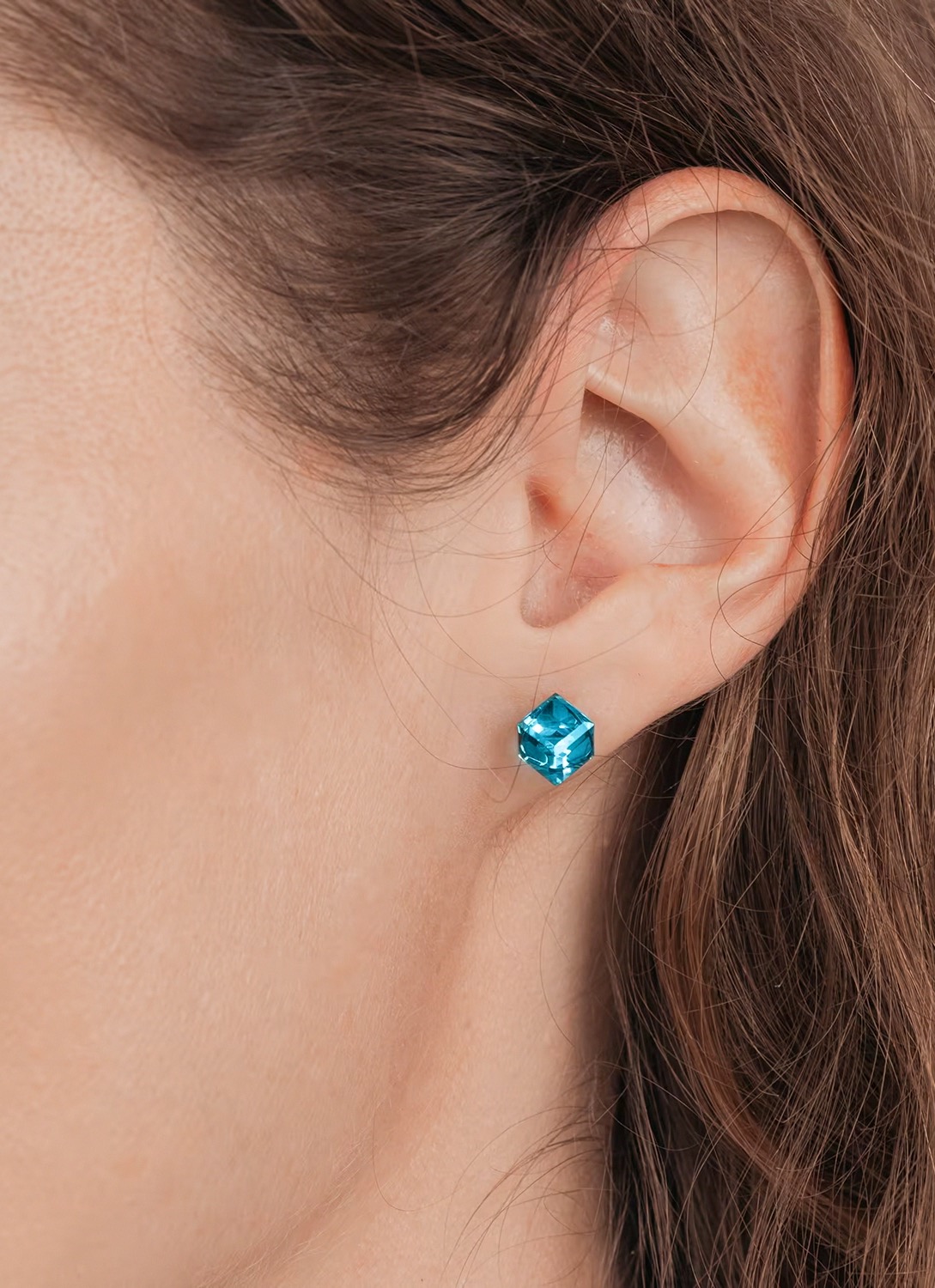 Фото Пусеты Aquamarine Fiore Luna Classic SWE2127/2 A S