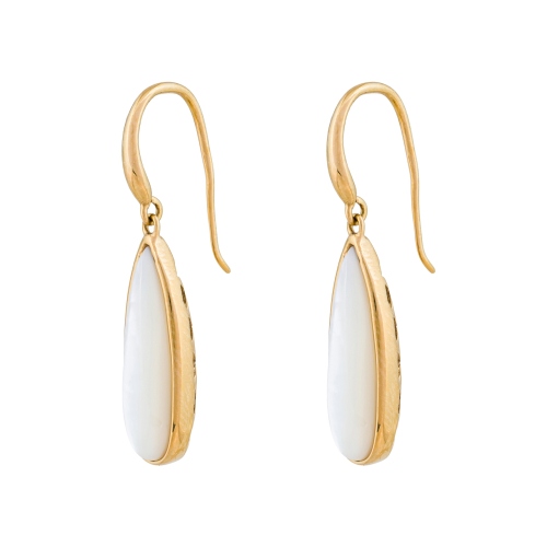 Серьги Капля SHELL WHITE Fiore Luna *AE01376-14 BW/G