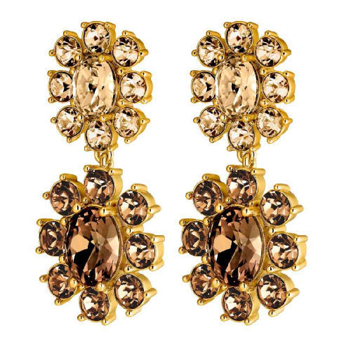 Фото Серьги LINA SG BROWN /GOLDEN Dyrberg Kern 450074