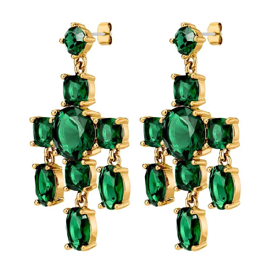 Фото Серьги LEONORA SG EMERALD GREEN Dyrberg Kern 450001