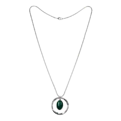 Колье GREEN AGATE Fiore Luna *LN5145 G/S