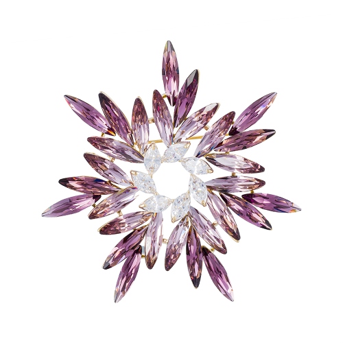 Брошь ОРЕОЛ Zircon+crystal