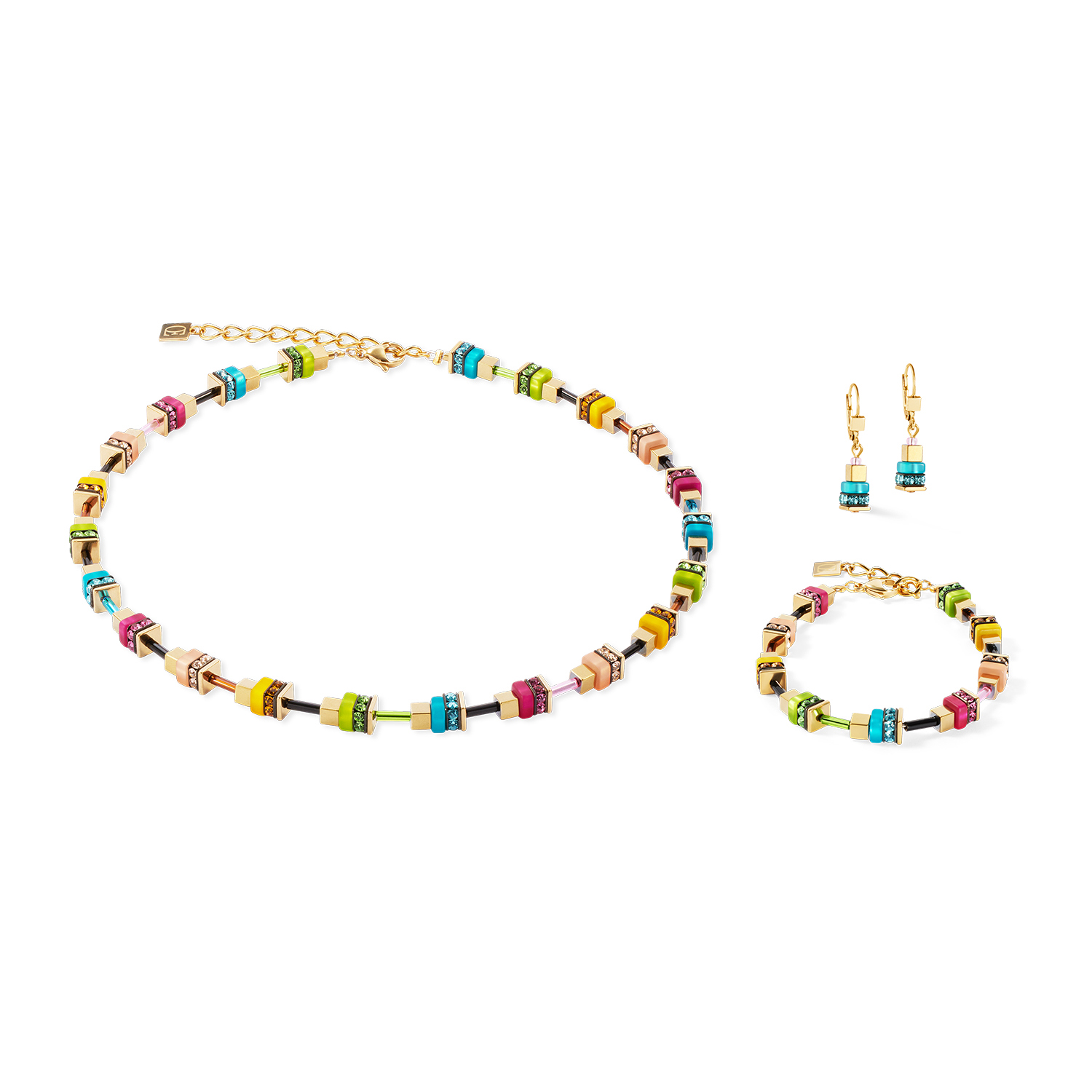 Фото Браслет Boho Sunset Cube rainbow Coeur de Lion 4413/30-1516