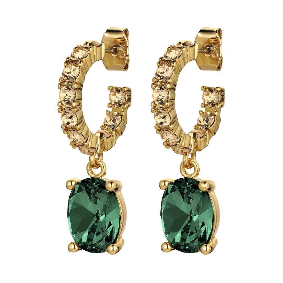 Фото Серьги BARBARA SG EMERALD GREEN /GOLDEN Dyrberg Kern 430125