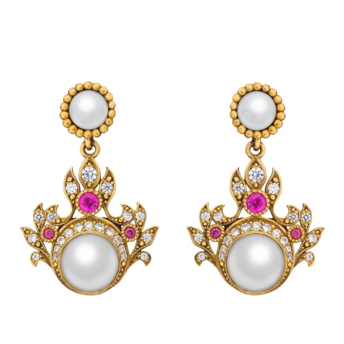 Фото Серьги пусеты CORONA с подвеской Fiore di Firenze OR1306