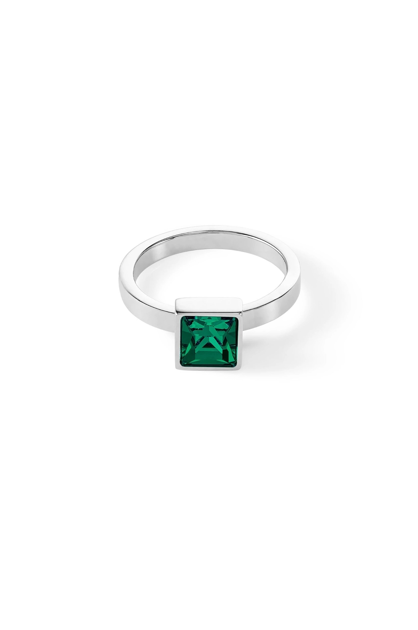 Фото Кольцо Dark green-silver 18 мм Coeur de Lion 0500/40-0548 56