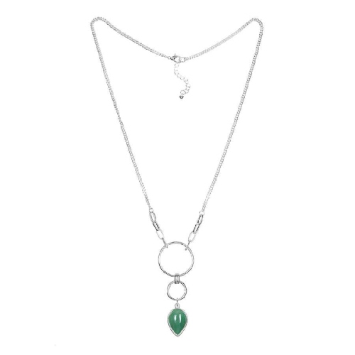 Колье GREEN AVENTURINE Fiore Luna *LN3171-5 G/S