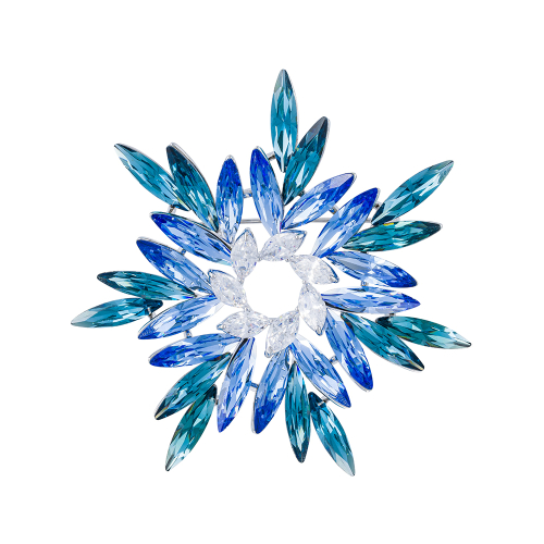 Брошь ОРЕОЛ Zircon+crystal