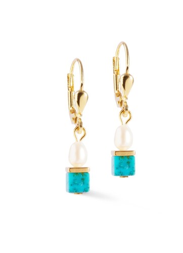 Фото Серьги Princess Fusion Pearls turquoise Coeur de Lion 1126/20-0605