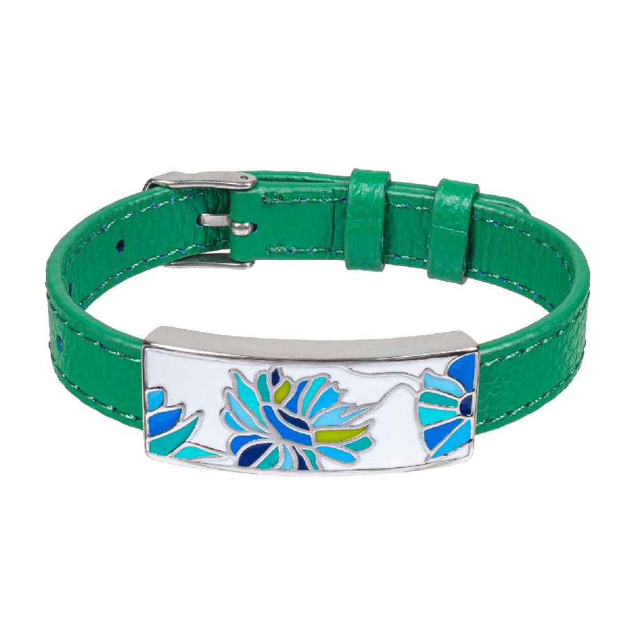 Фото Браслет на зеленом кожанном ремешке Fiore Luna Classic Fiore Luna CB03599-15A