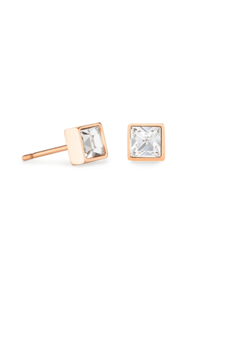 Фото Пусеты Crystal-Rose Gold Coeur de Lion 0501/21-1822