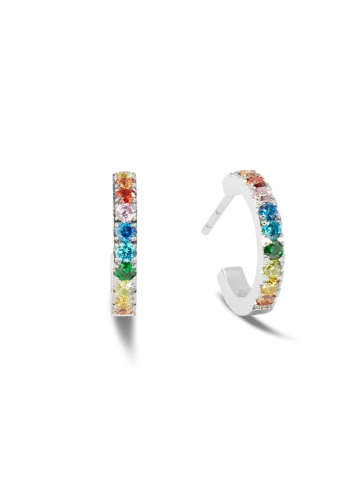 Фото Серьги Hoop Multicolour Silver Coeur de Lion 0146/23-1517