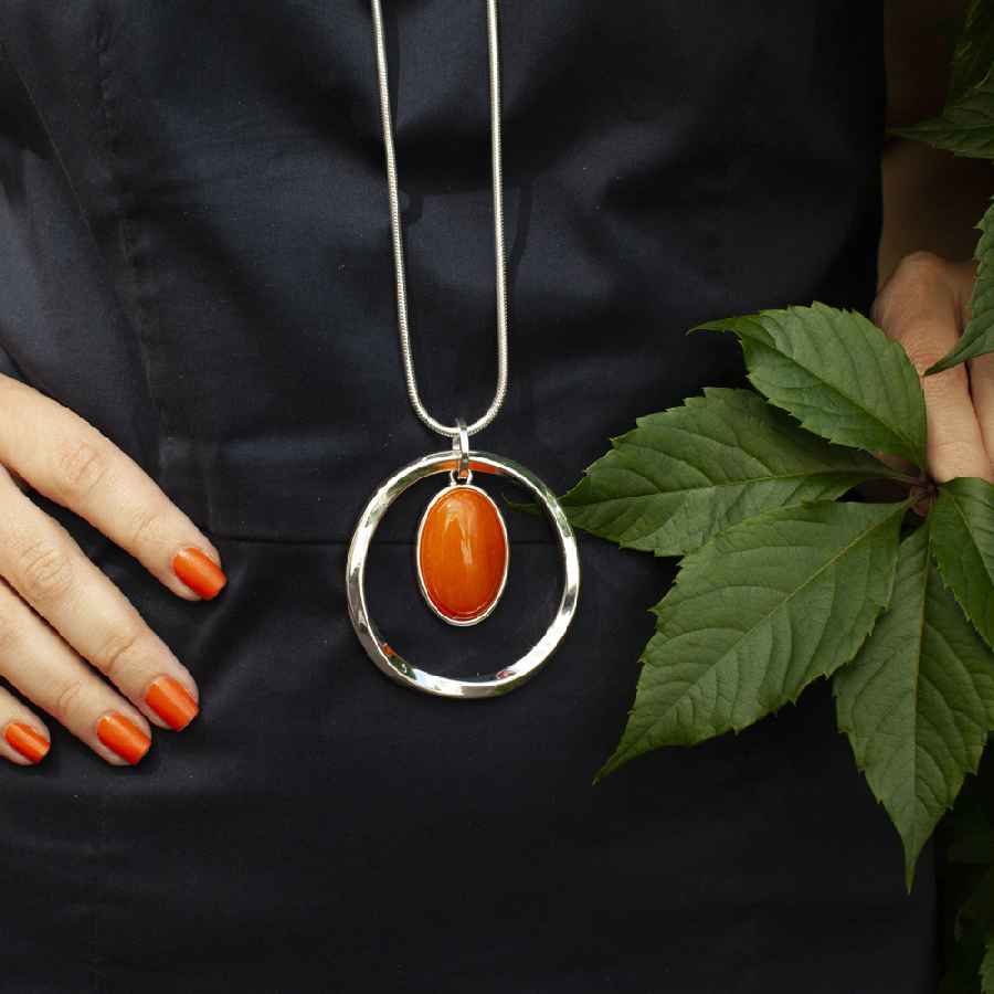 Фото Колье ORANGE OPAL Elegia Fiore Luna LN5140 R/S