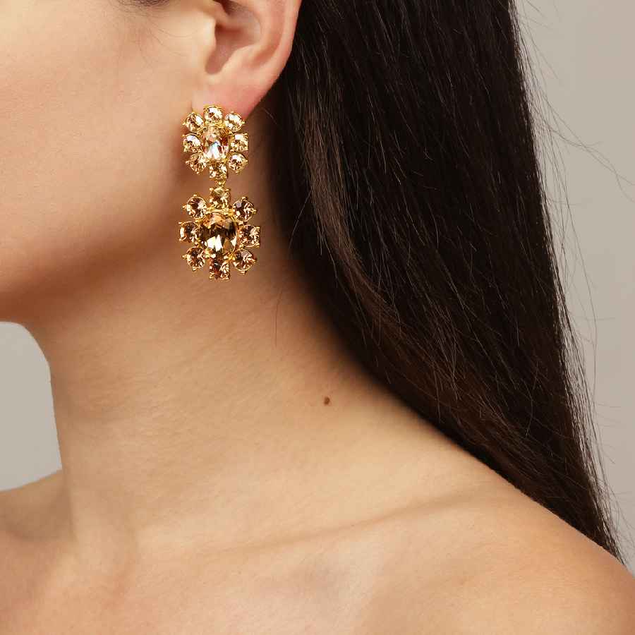 Фото Серьги LINA SG BROWN /GOLDEN Dyrberg Kern 450074