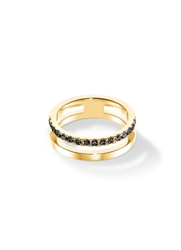 Фото Кольцо 19,1 Eternal Unity gold-black Coeur de Lion 0136/40-1316