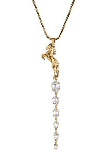 Фото Колье "Лошади" Claudio Canzian CC00205821 gold/cristal
